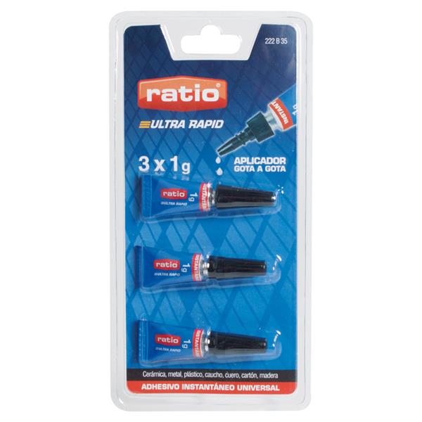 ADH CIANOCRILATO 3 x 1 GR RATIO