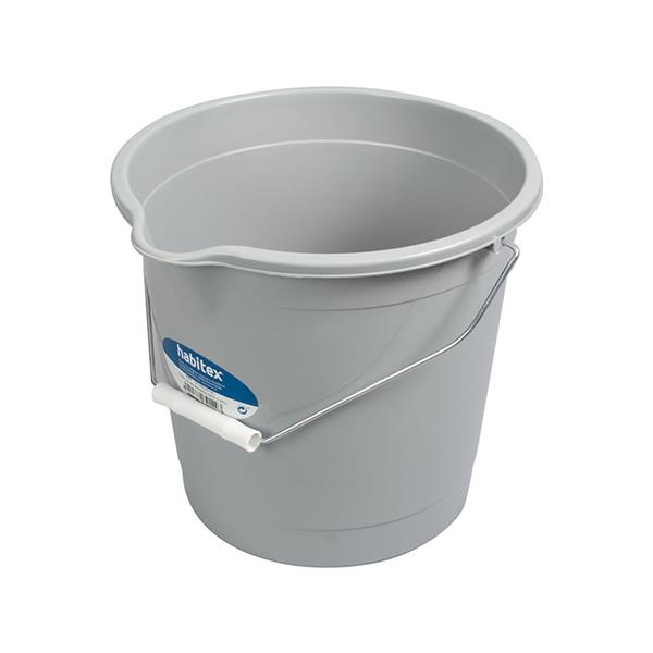 Cubo 10l. Economico gris claro