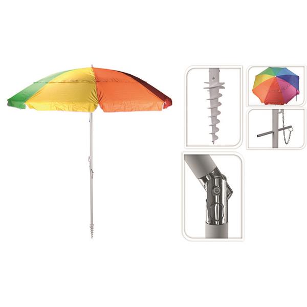 SOMBRILLA PLAYA ARCOIRIS D-220 &iexcl;OFERTA&iexcl;