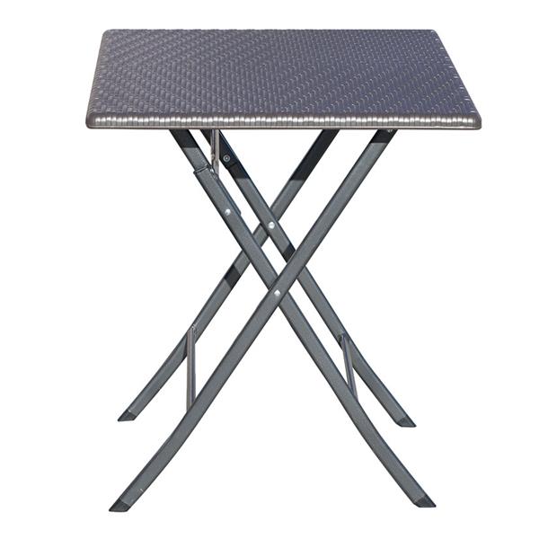 Mesa polietileno ratan plegable 61,5x61,5x73 cm