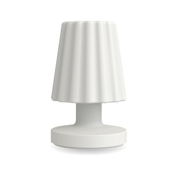 Lampara sobremesa blanca recargable USB