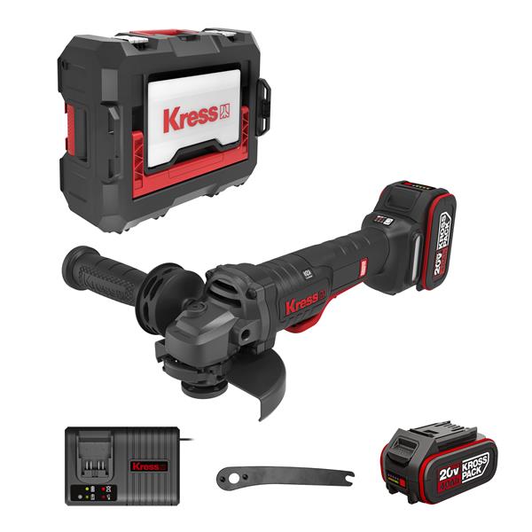AMOLADORA ANGULAR BATERIA KUH04 125 MM 20V BAT LITIO 6Ah KRESS &iexcl;NETO&iexcl;