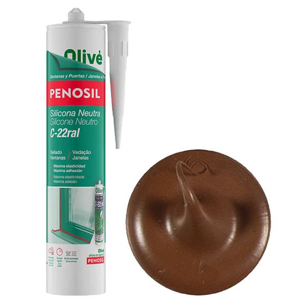 SILICONA NEUTRA OLIVE C-22 ES-PT RAL 8007 MARRON -300 ML-