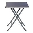 Mesa polietileno ratan plegable 61,5x61,5x73 cm